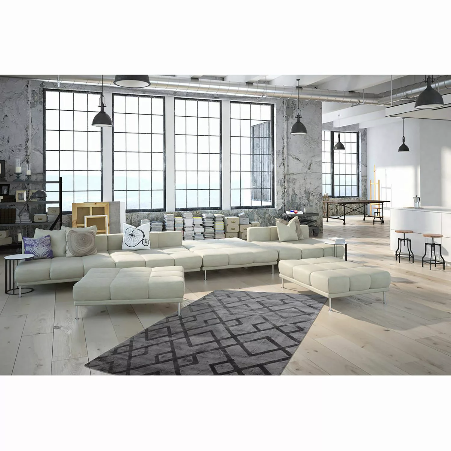 360Living Teppich Luxury grau B/L: ca. 160x230 cm günstig online kaufen