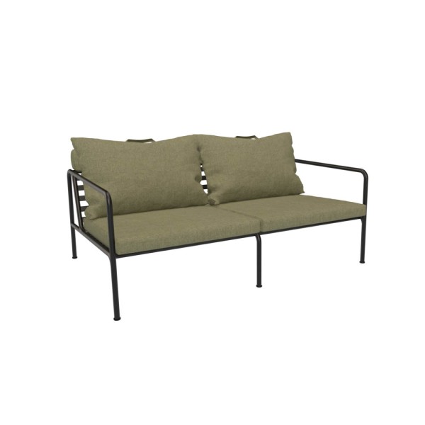 Outdoor 2-Sitzer Sofa AVON schwarz Blattgrün günstig online kaufen