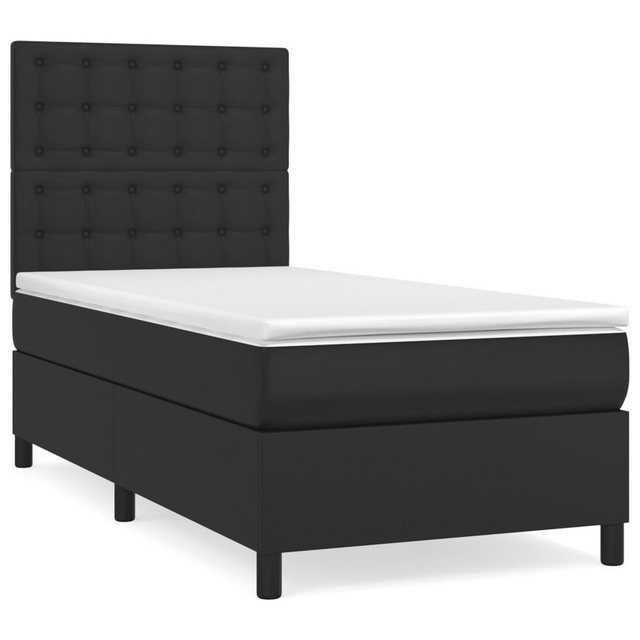 vidaXL Boxspringbett Bett Boxspringbett mit Matratze Kunstleder (90 x 190 c günstig online kaufen