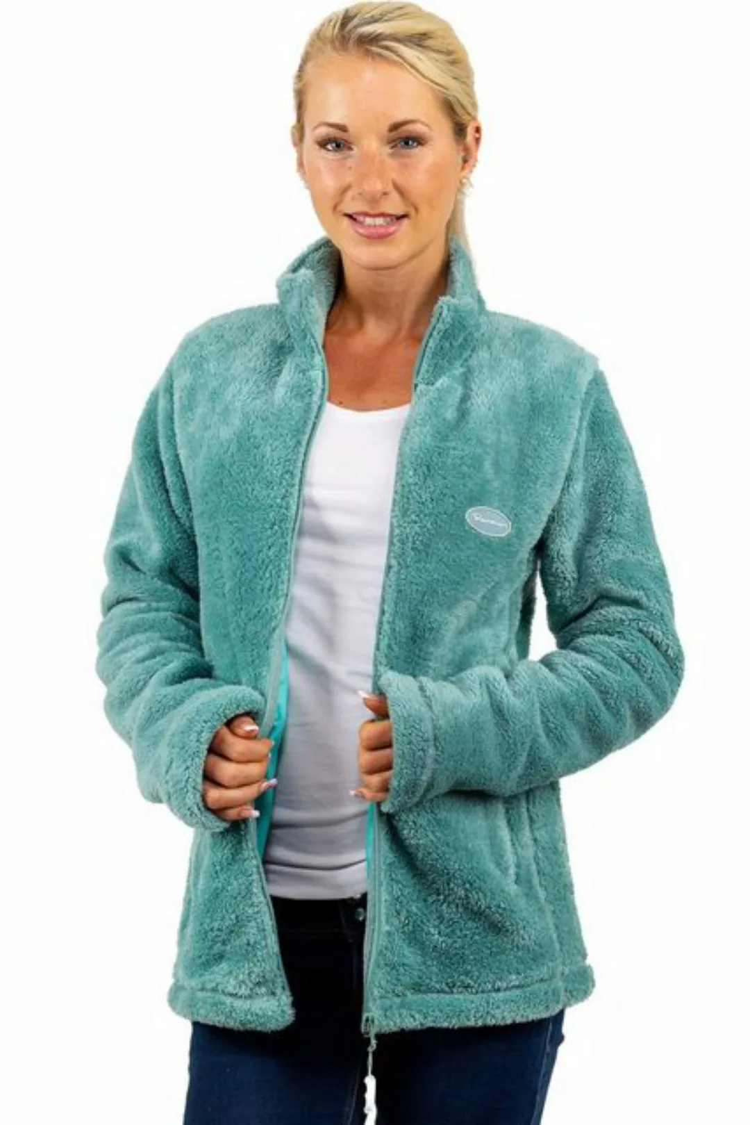 Reichstadt Fleecejacke Kuschelige Flauschige Jacke 22RSW002 Old Green L mit günstig online kaufen