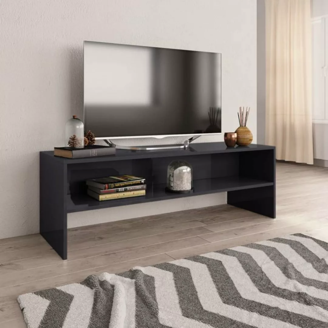 vidaXL TV-Schrank TV-Schrank Hochglanz-Grau 120 x 40 x 40 cm Spanplatte Low günstig online kaufen