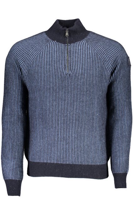 North Sails Strickpullover Herren Pullover Blau mit Reißverschluss & Applik günstig online kaufen