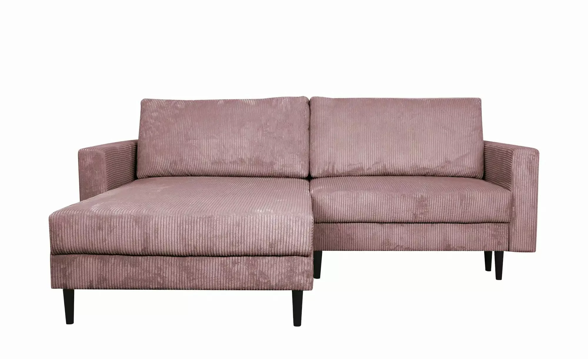 uno Ecksofa trendiger Cordstoff Livorno ¦ rosa/pink ¦ Maße (cm): B: 221 H: günstig online kaufen