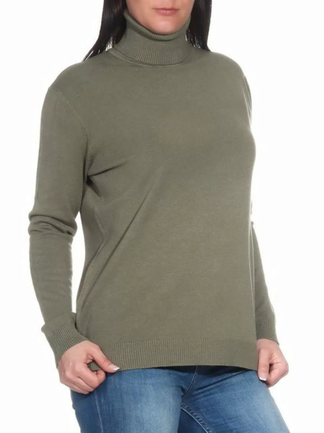 Aurela Damenmode Rollkragenpullover Damen Unterziehroll angenehmer Rollkrag günstig online kaufen