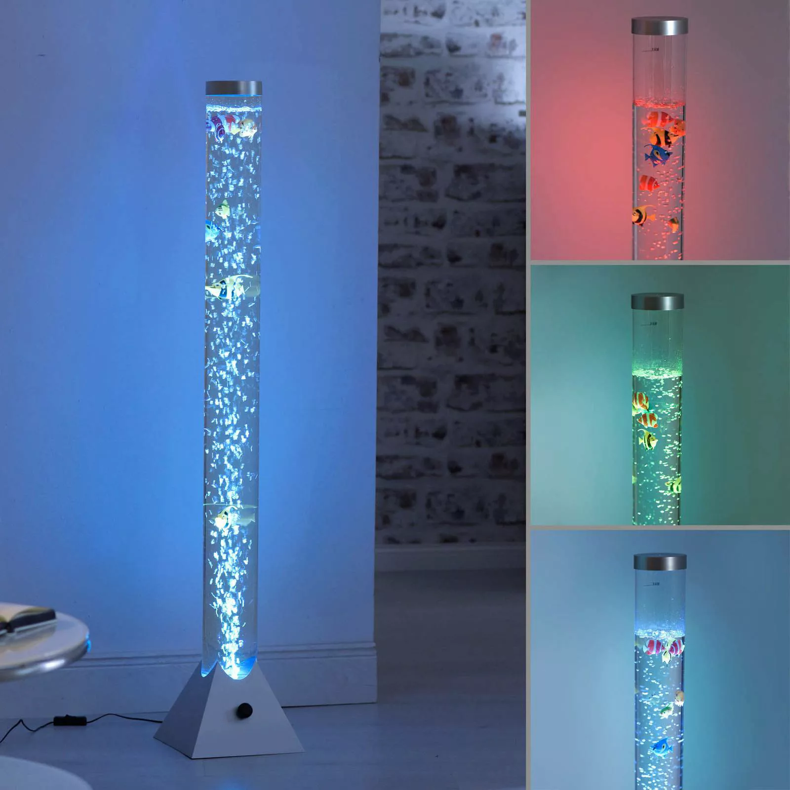 Wassersäule Ava mit LEDs und Fischen, Höhe 120cm günstig online kaufen