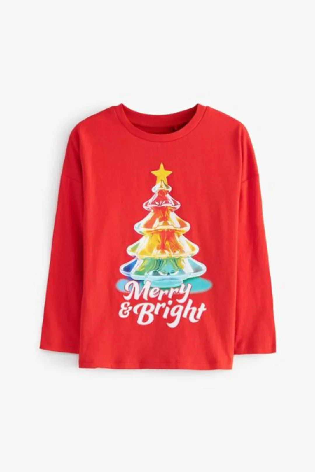 Next Langarmshirt Langarmshirt mit Grafik, Weihnachtsbaum (1-tlg) günstig online kaufen