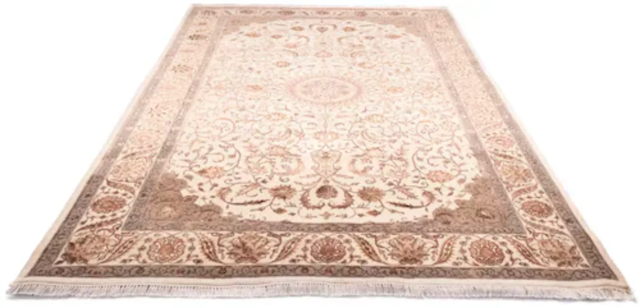 morgenland Wollteppich »Keshan Teppich handgeknüpft beige«, rechteckig günstig online kaufen