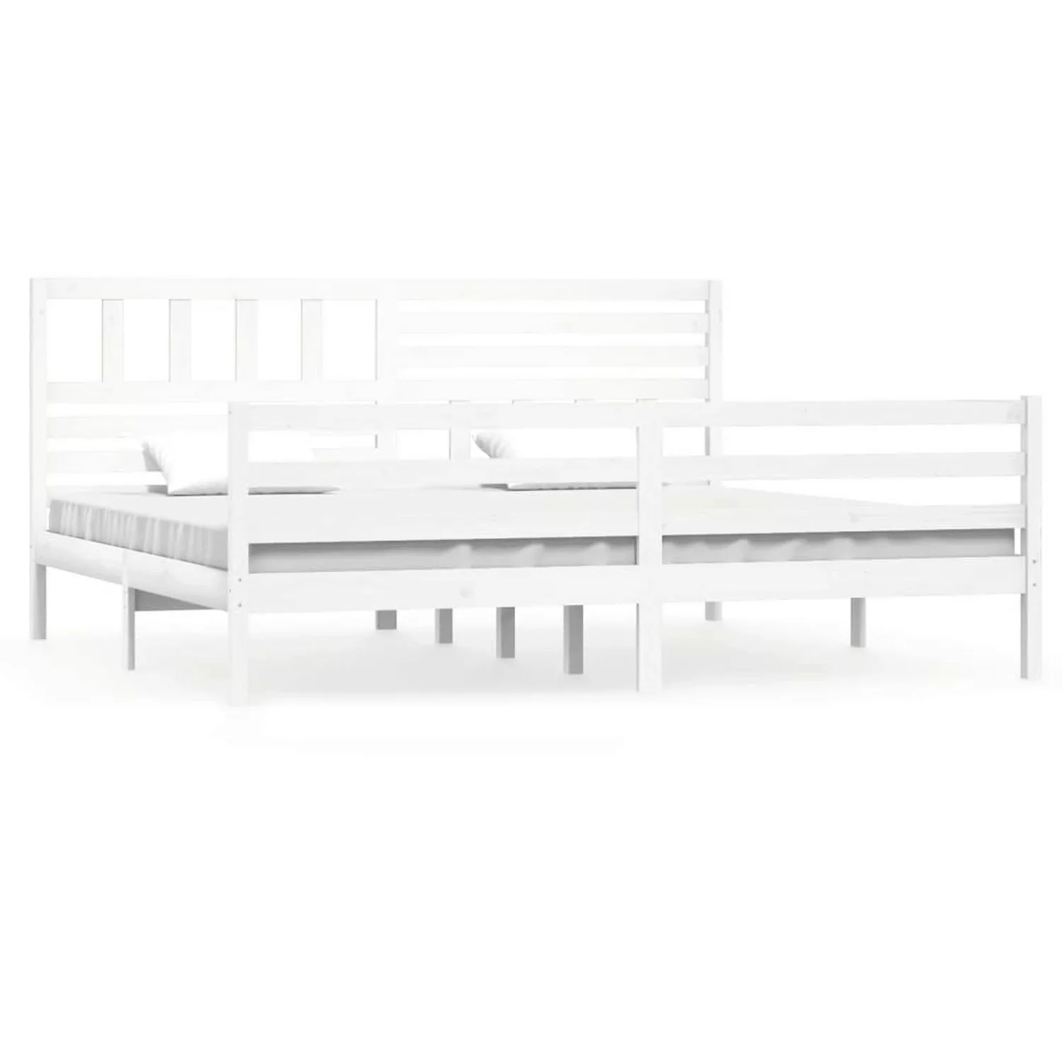 Vidaxl Massivholzbett Weiß 200x200 Cm günstig online kaufen