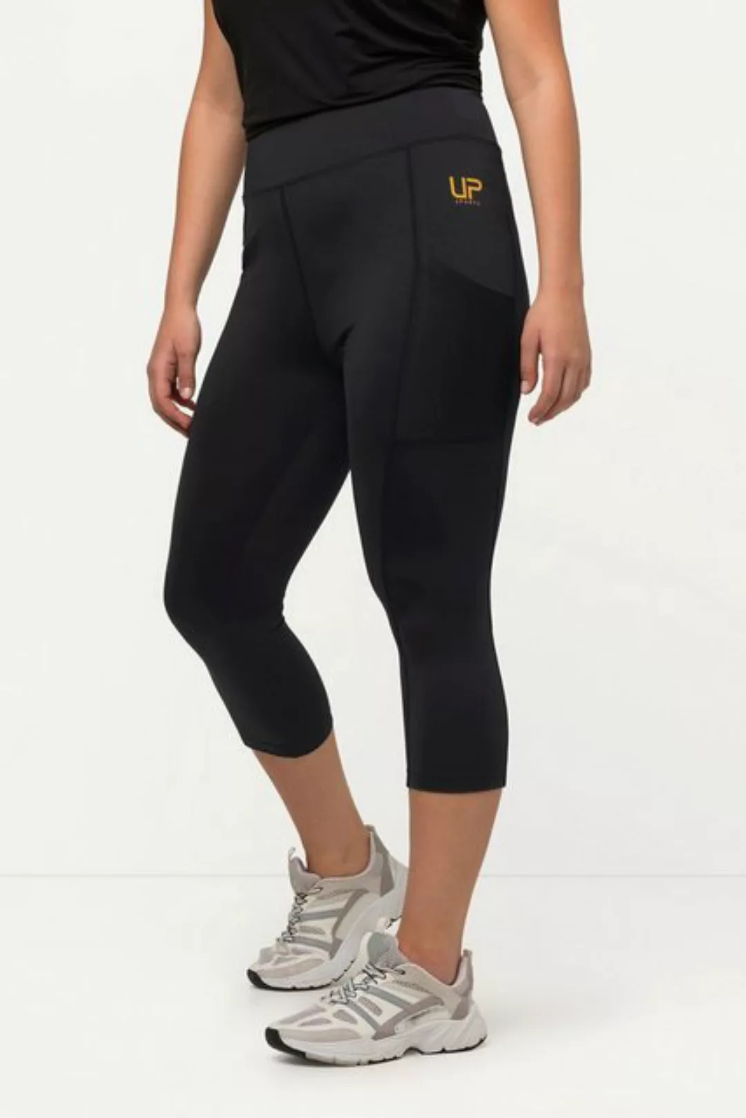 Ulla Popken Lederimitathose 3/4-Leggings wadenlang High Waist schnelltrockn günstig online kaufen