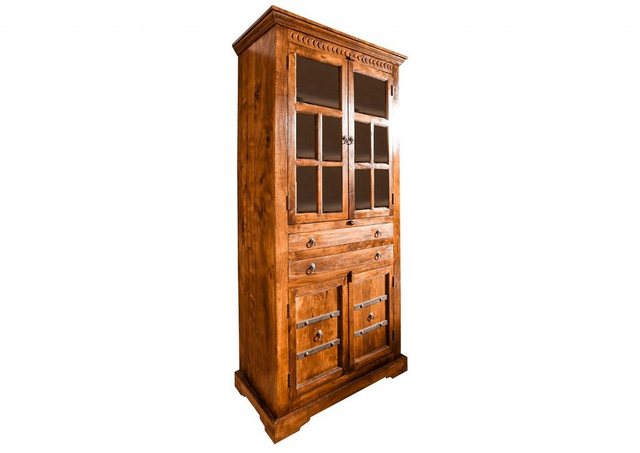 Massivmoebel24 Standvitrine (Vitrine Akazie 95x50x195 honig  lackiert OXFOR günstig online kaufen