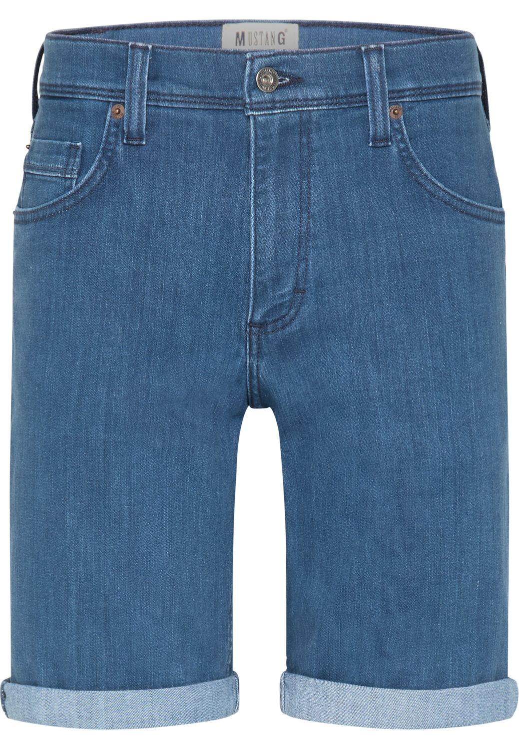 Mustang Herren Jeans Short WASHINGTON - Slim Fit Blau Light Blue Mid Blue D günstig online kaufen