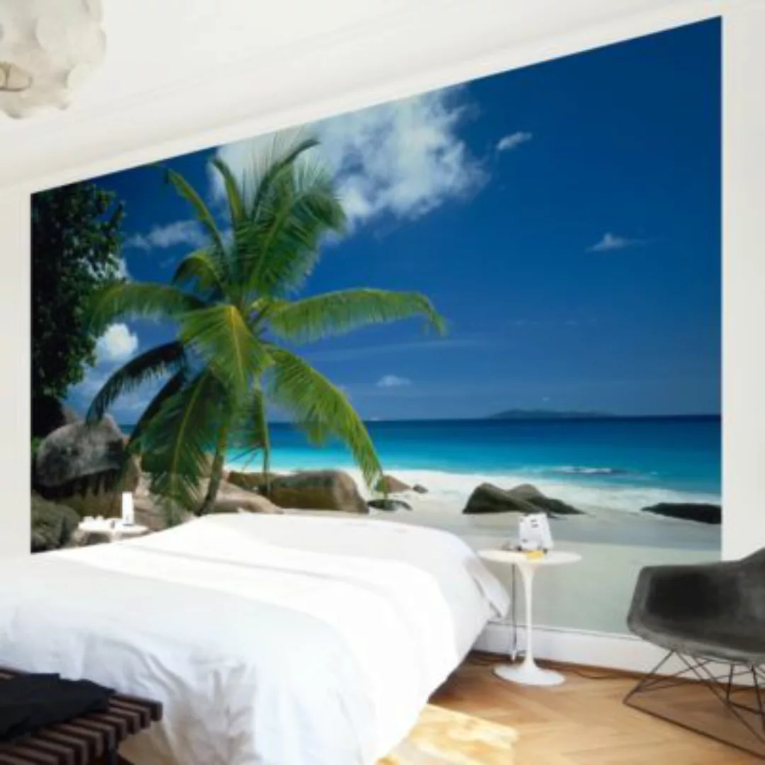 Bilderwelten Fototapete Strand Traumstrand blau Gr. 288 x 190 günstig online kaufen