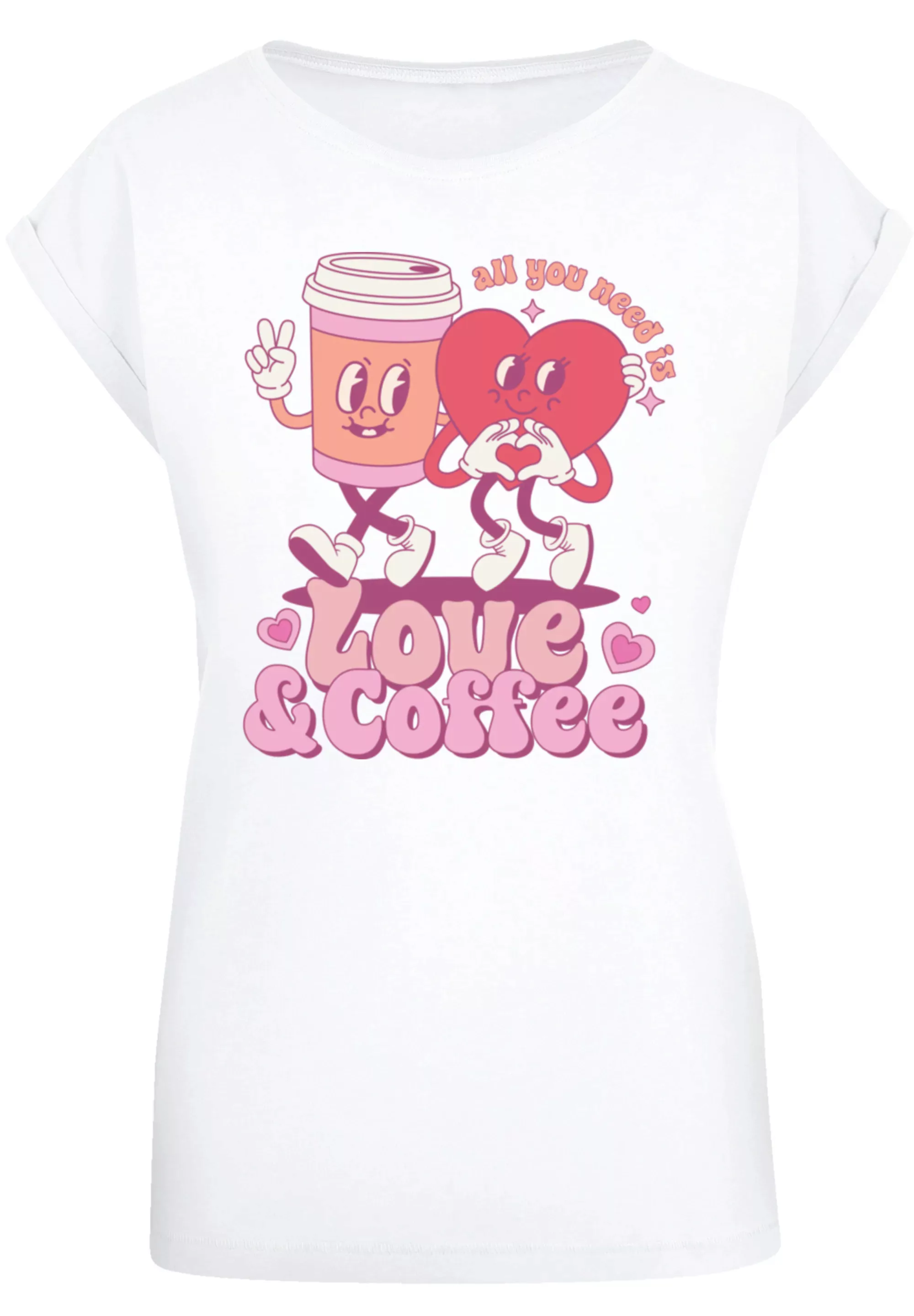 F4NT4STIC T-Shirt "Love and Coffe Valentinstag", Premium Qualität günstig online kaufen