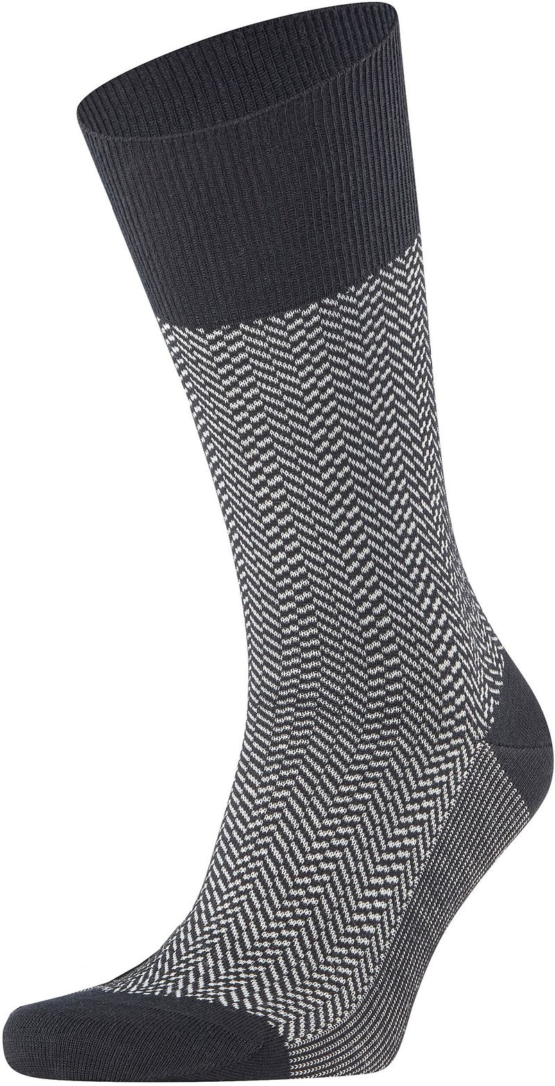 Falke Airport Herringstripe Socke Schwarz - Größe 39-42 günstig online kaufen