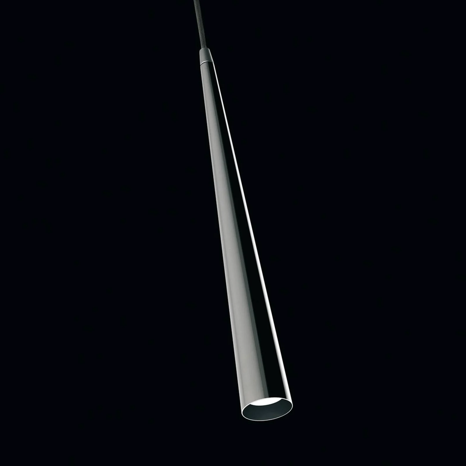 Schmale LED-Pendelleuchte Micro S50, schwarz günstig online kaufen