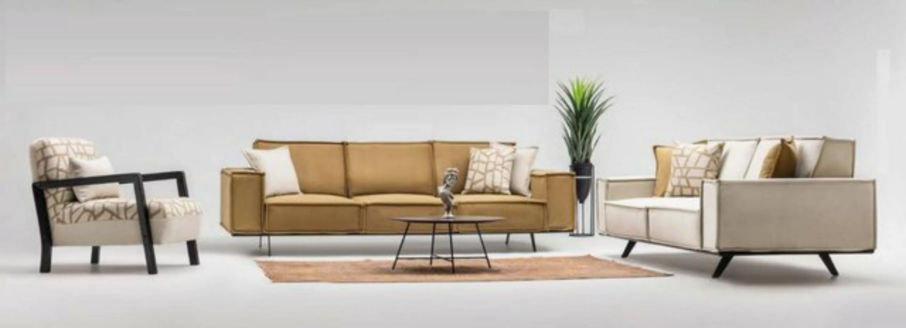 Xlmoebel Sofa Set aus einem Viersitzer, einem Dreisitzer und einem Sessel i günstig online kaufen