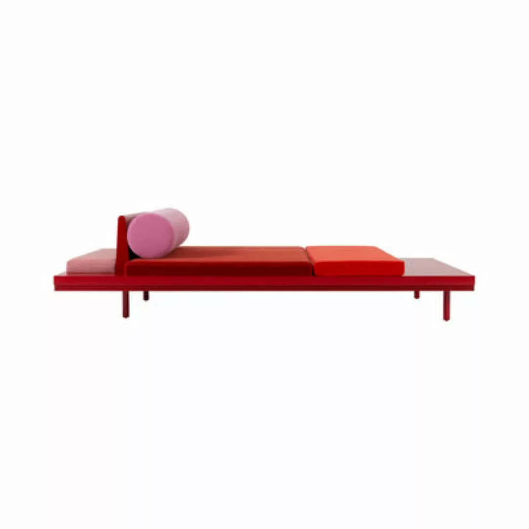 Sofa / Divan Place des Victoires textil rot / 200 x 110 cm - Exklusiv - Lel günstig online kaufen