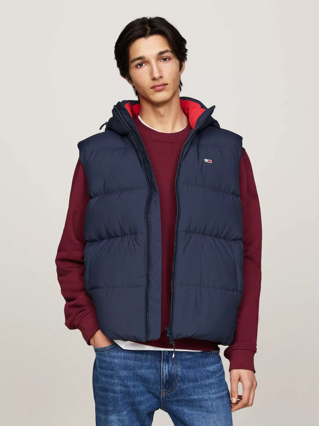 Tommy Jeans Steppweste TJM ESSENTIAL DOWN VEST EXT abnehmbare Kapuze mit Ko günstig online kaufen