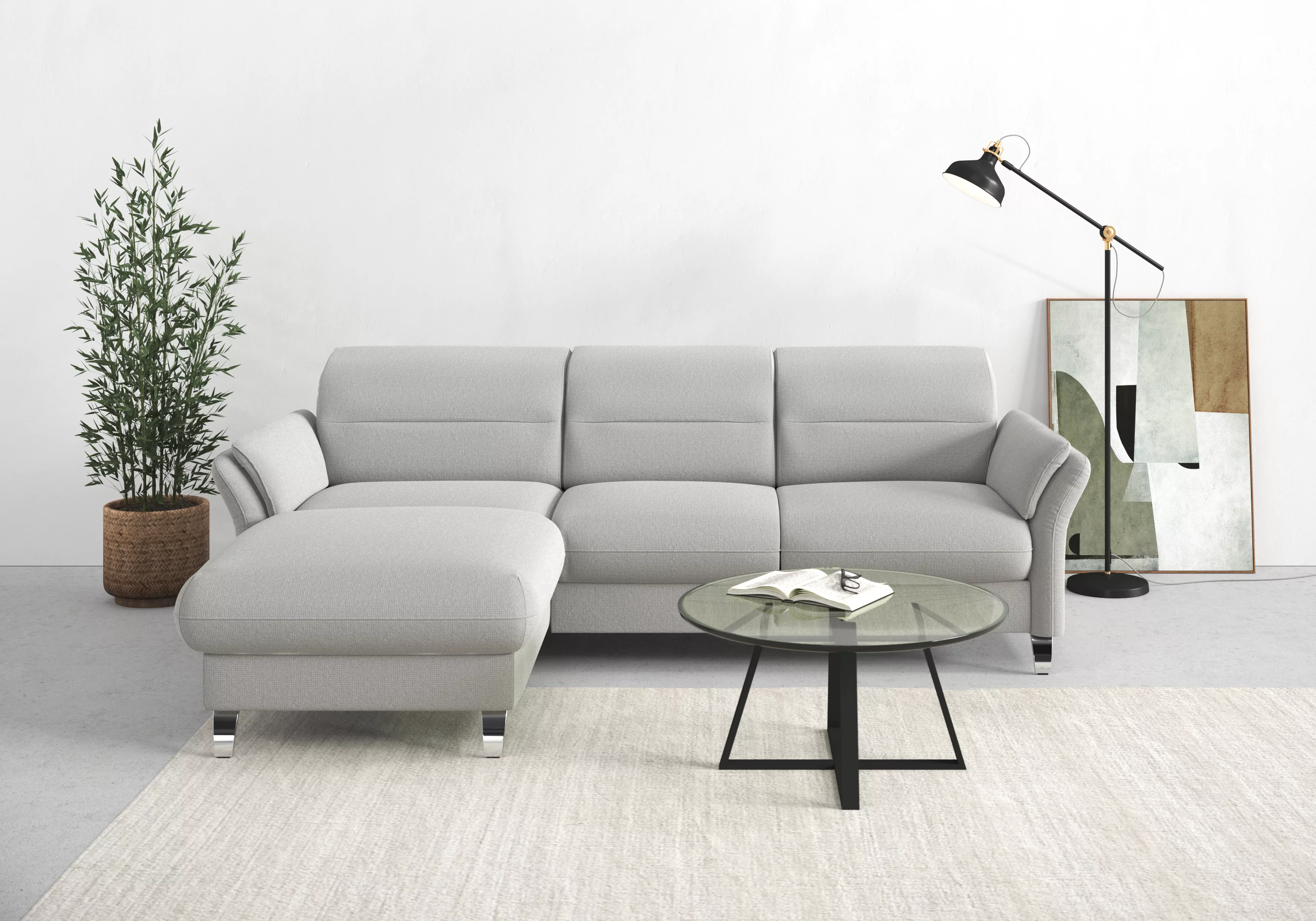 sit&more Ecksofa Grenoble L-Form mit Federkern, wahlweise mit Bettfunktion, günstig online kaufen