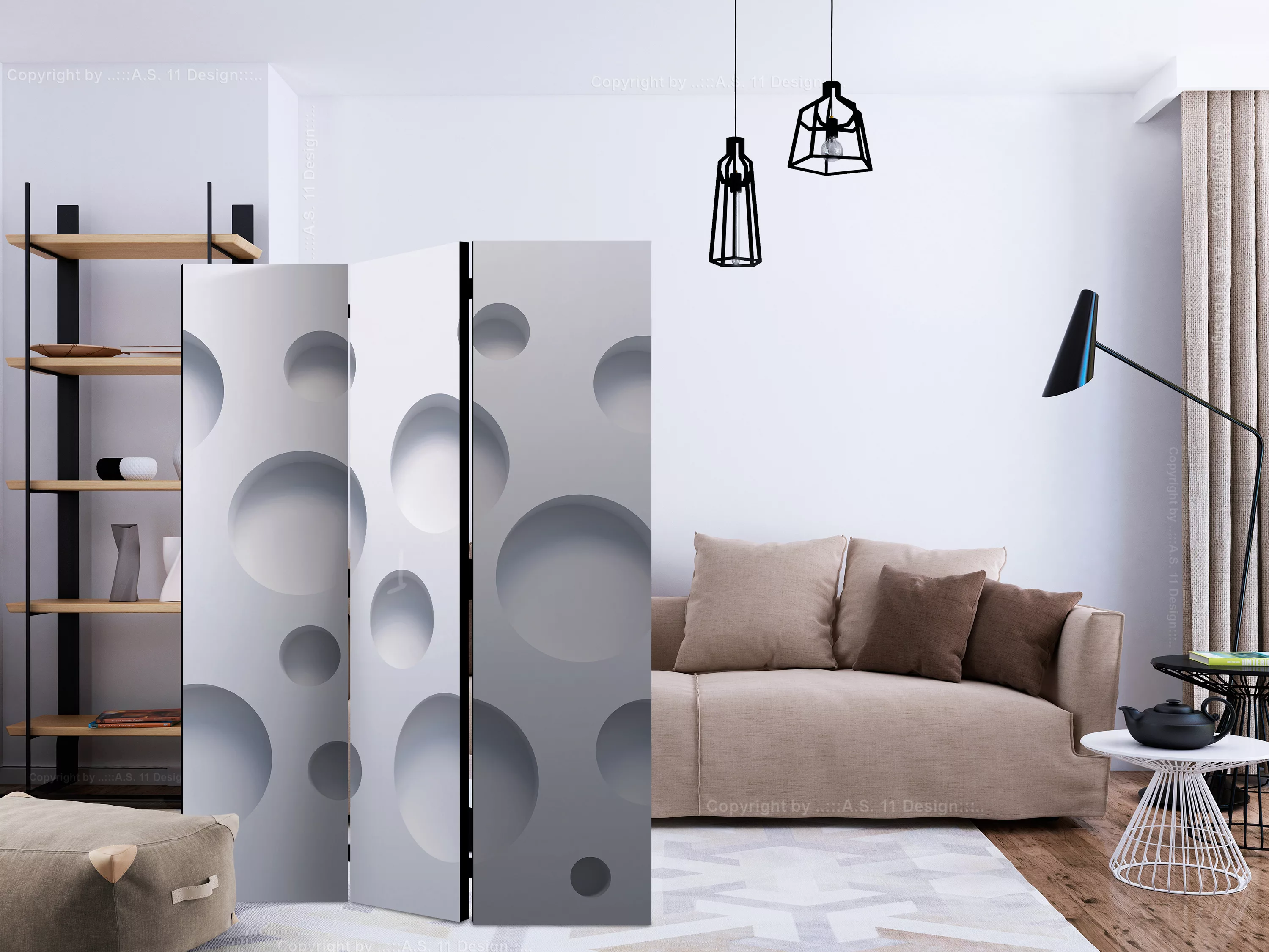 3-teiliges Paravent - Harmony Of Modernity [room Dividers] günstig online kaufen