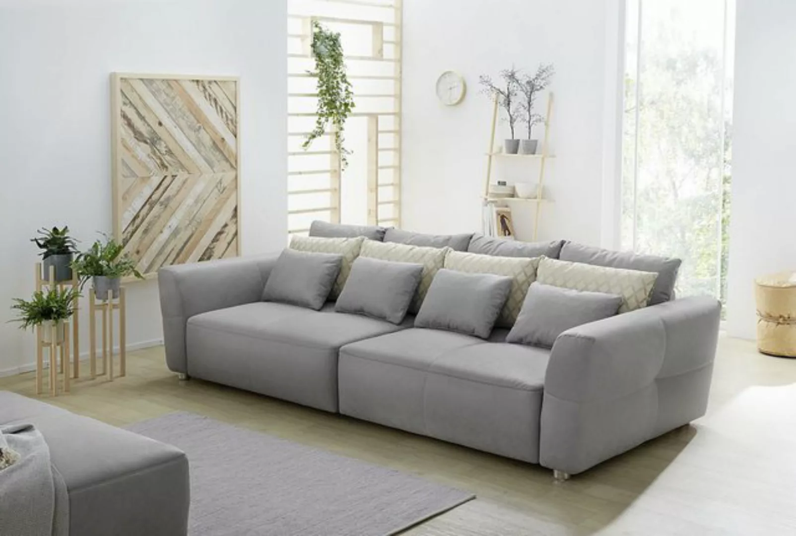 Big Sofa 300 cm breit XXL Couch Grau GULLIVER günstig online kaufen