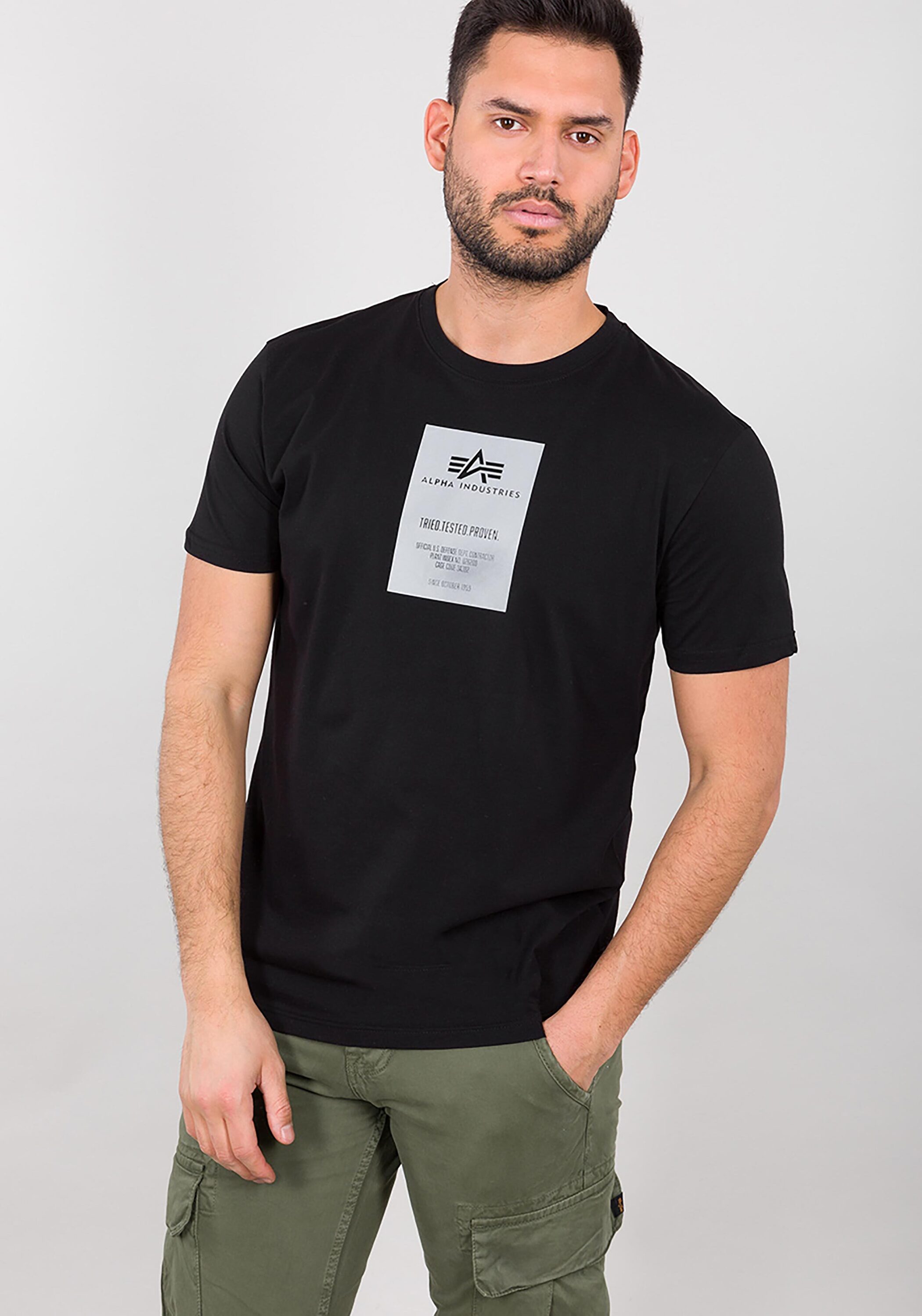 Alpha Industries T-Shirt "Alpha Industries Men - T-Shirts Reflective Label günstig online kaufen