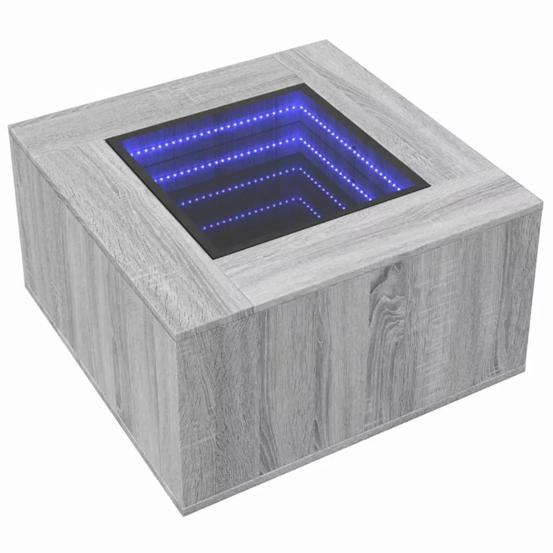 vidaXL Couchtisch LED-Couchtisch Grau Sonoma 60x60x40 günstig online kaufen
