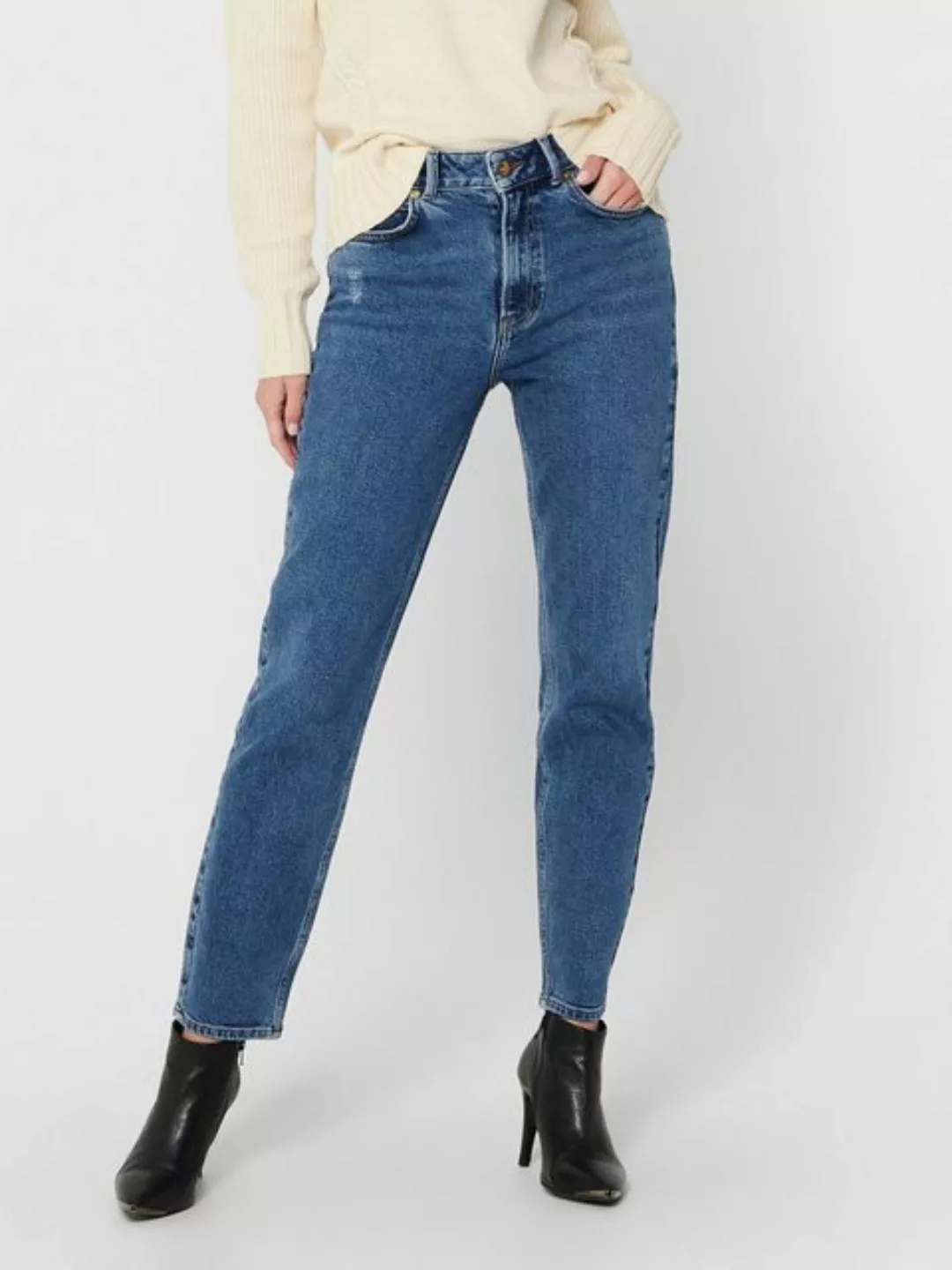 JACQUELINE de YONG High-waist-Jeans High Waist Mom Jeans Bleached Used Desi günstig online kaufen