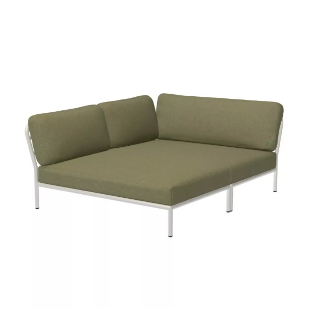 LEVEL Outdoor Eck-Sofa Lounge-Modul 5 Blattgrün Weiß Links günstig online kaufen
