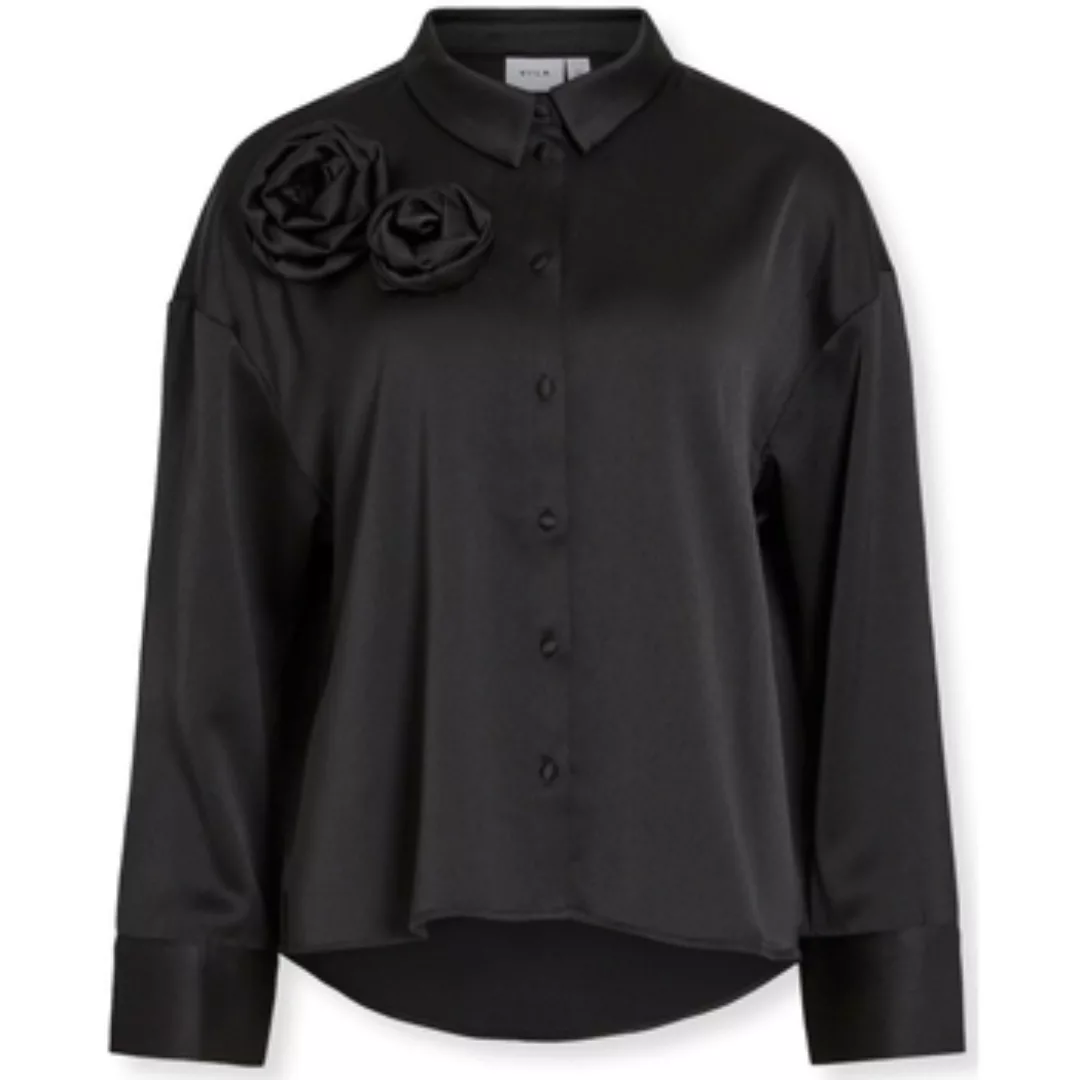 Vila  Blusen Medina Rose Shirt L/S - Black günstig online kaufen