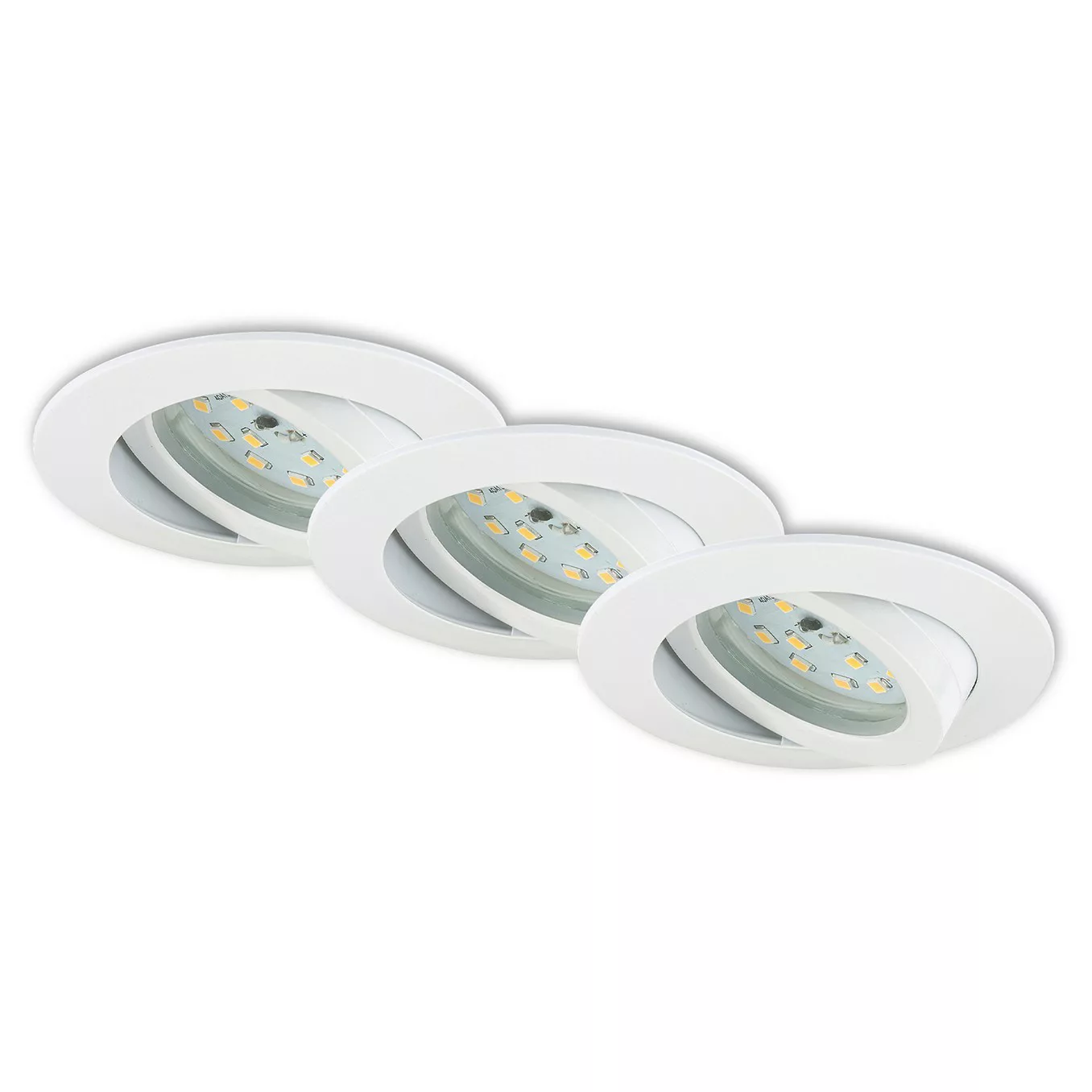 Weißer LED-Einbaustrahler im 3er-Set - schwenkb. günstig online kaufen