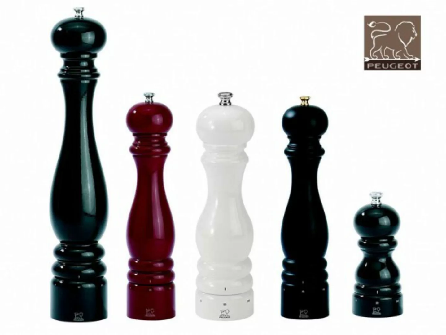 Peugeot Paris Salzmühle Holz Schwarz Lackiert U-Select 18cm günstig online kaufen