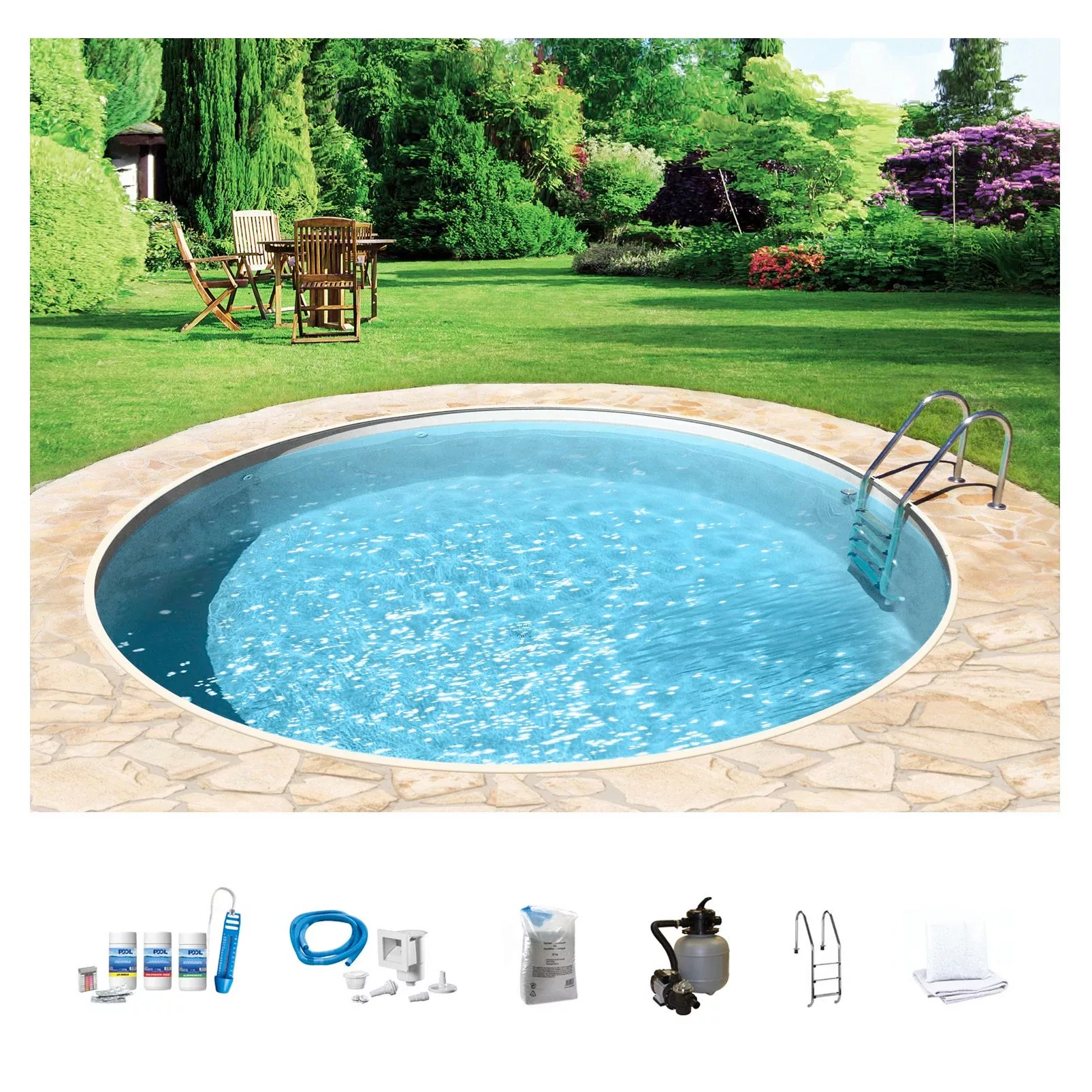 my POOL BWT Rundpool, (Set, 7 tlg.), ØxH: 450x150 cm günstig online kaufen