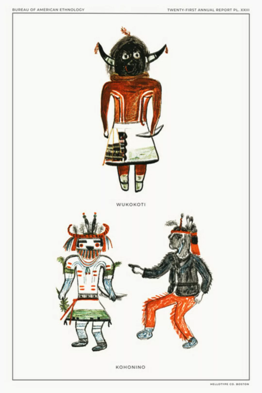 Poster / Leinwandbild - Hopi Katcinas günstig online kaufen