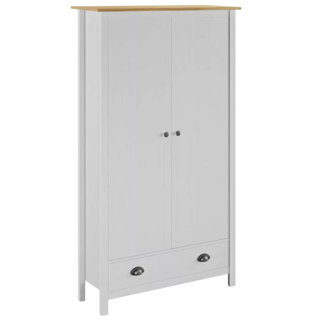 vidaXL Kleiderschrank Kleiderschrank mit 2 Türen Hill Range Weiß 89x50x170 günstig online kaufen