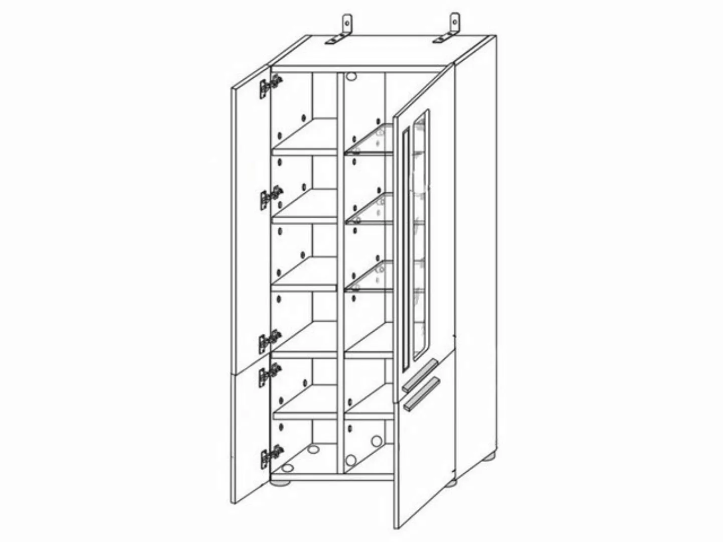 Innostyle Standvitrine "Loft Two", mit Soft-Close-Funktion, inkl. Beleuchtu günstig online kaufen