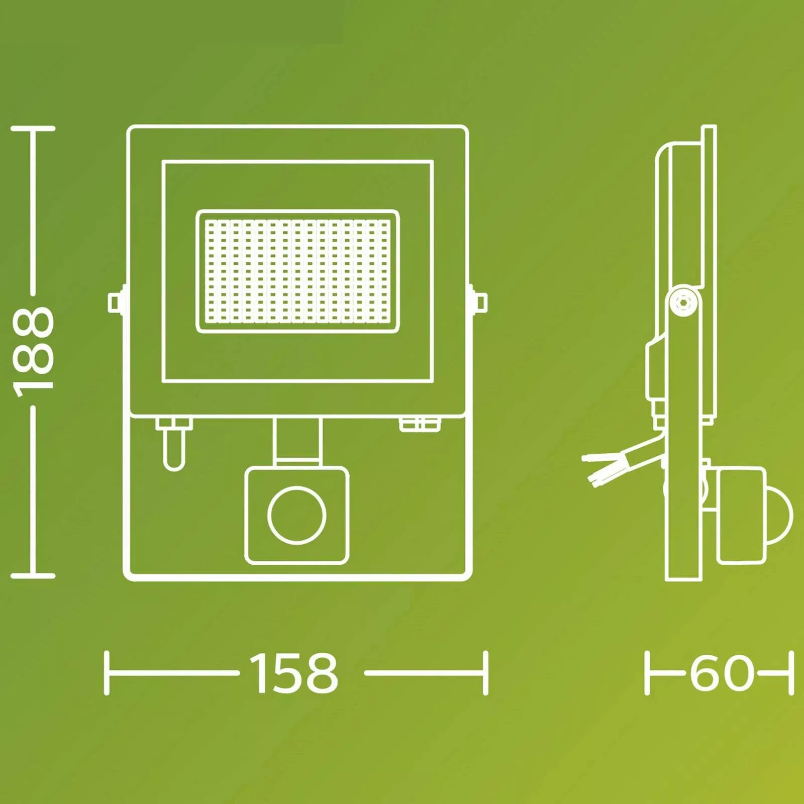 Philips LED-Außenstrahler Lois UE Sensor, 14 W, 5.000 K IP65 günstig online kaufen