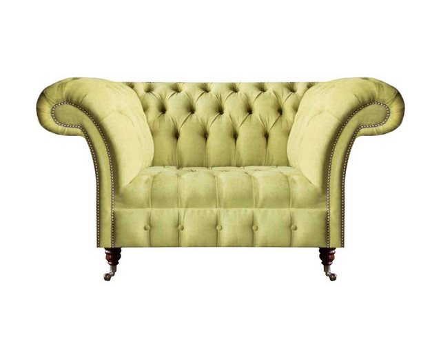 JVmoebel Chesterfield-Sofa Sofa Couch Zweisitzer Gelb Luxus Sitzmöbel Chest günstig online kaufen