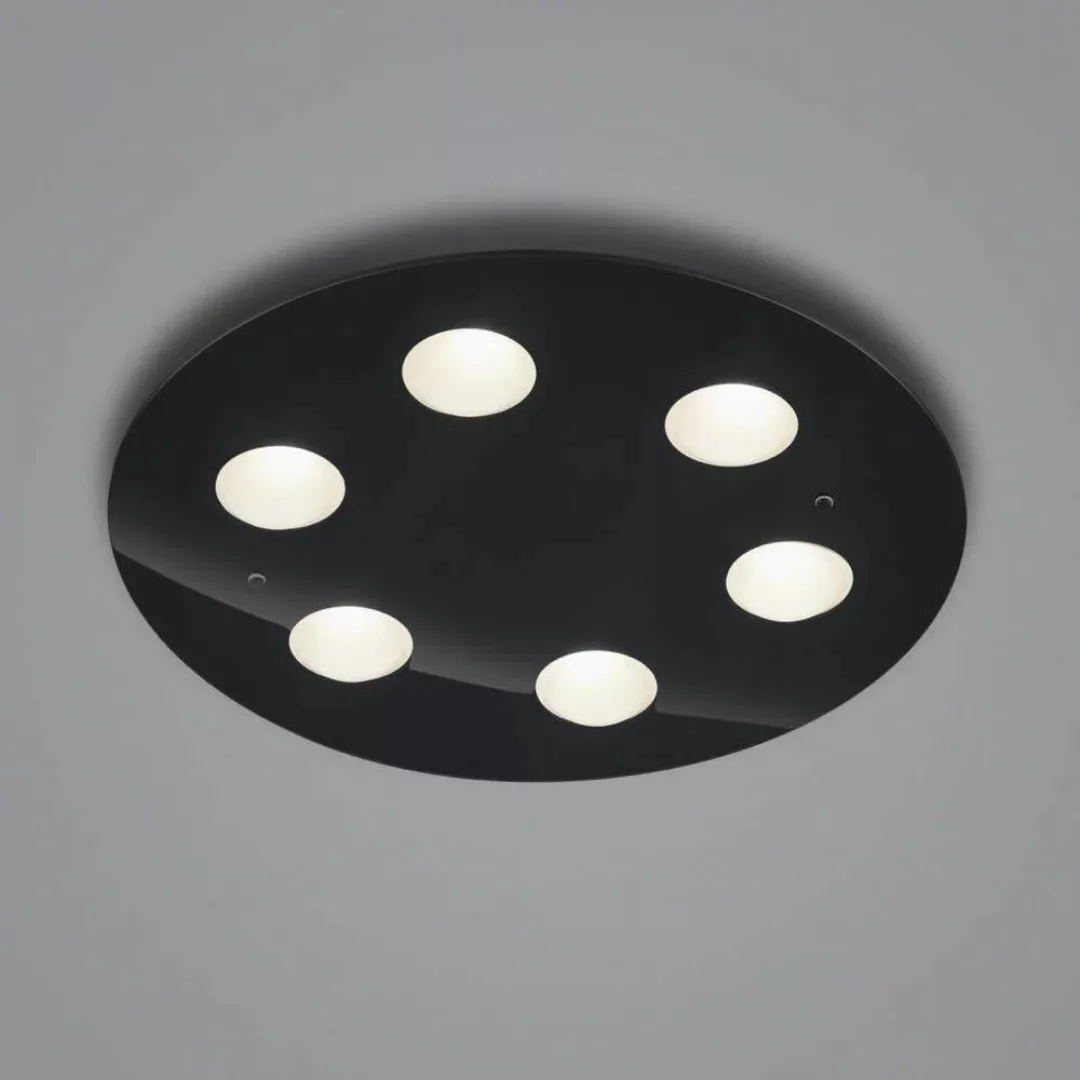 Helestra Nomi LED-Deckenleuchte Ø49cm dim schwarz günstig online kaufen