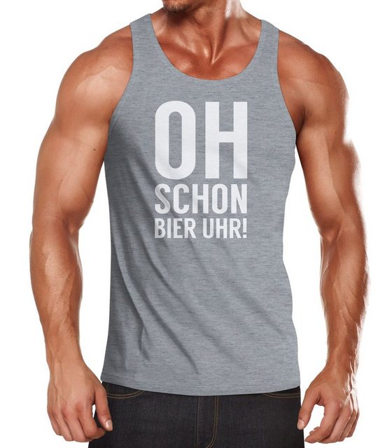 MoonWorks Tanktop Herren Tanktop Oh schon Bier Uhr mit Print günstig online kaufen