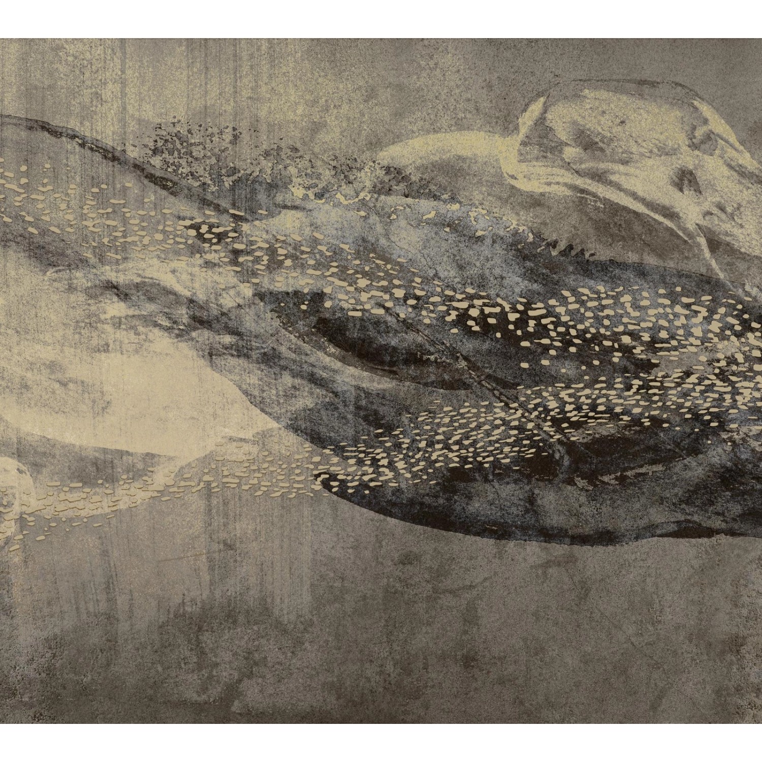 Bricoflor Abstrakte Kunst Tapete in Braun Gold Vlies Fototapete in Aquarell günstig online kaufen