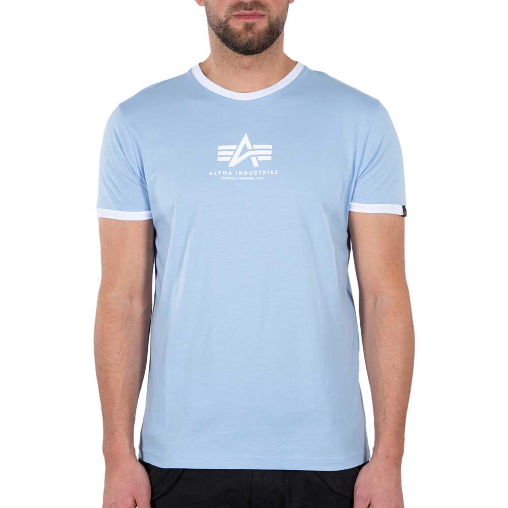Alpha Industries Basic Contrast Ml T-shirt XL Light Blue günstig online kaufen