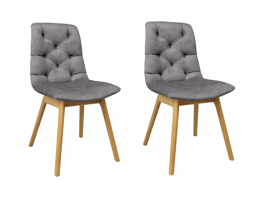 andas 4-Fußstuhl "Ramon", (Set), 2 St., Samt, mit Massivholzbeinen, verschi günstig online kaufen