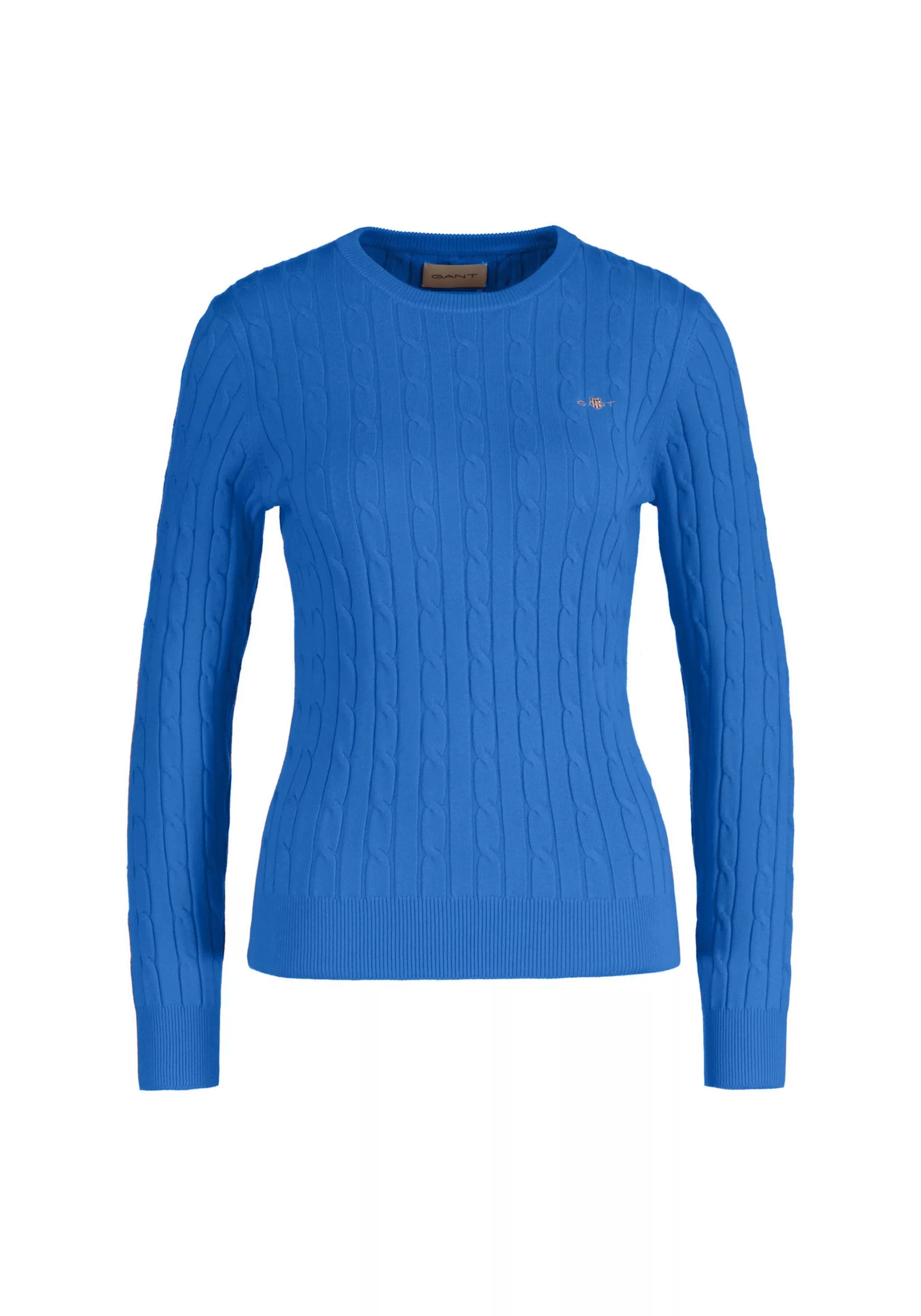 Gant Sweater "Strickpullover STRETCH COTTON CABLE C-NECK" günstig online kaufen