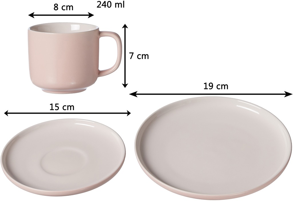 Ritzenhoff & Breker Jasper Kaffeeservice 12-teilig Rosa günstig online kaufen