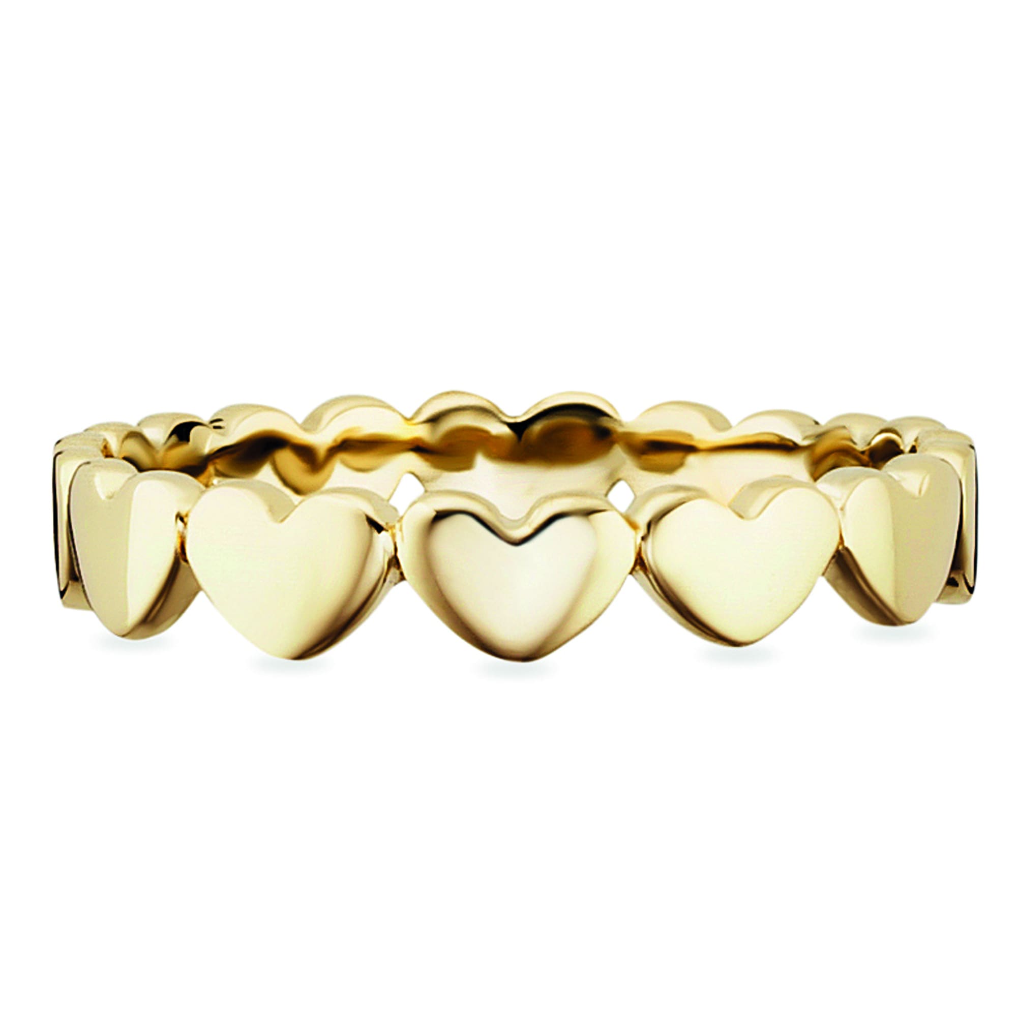 CAÏ Fingerring "925/- Sterling Silber vergoldet Herzen" günstig online kaufen