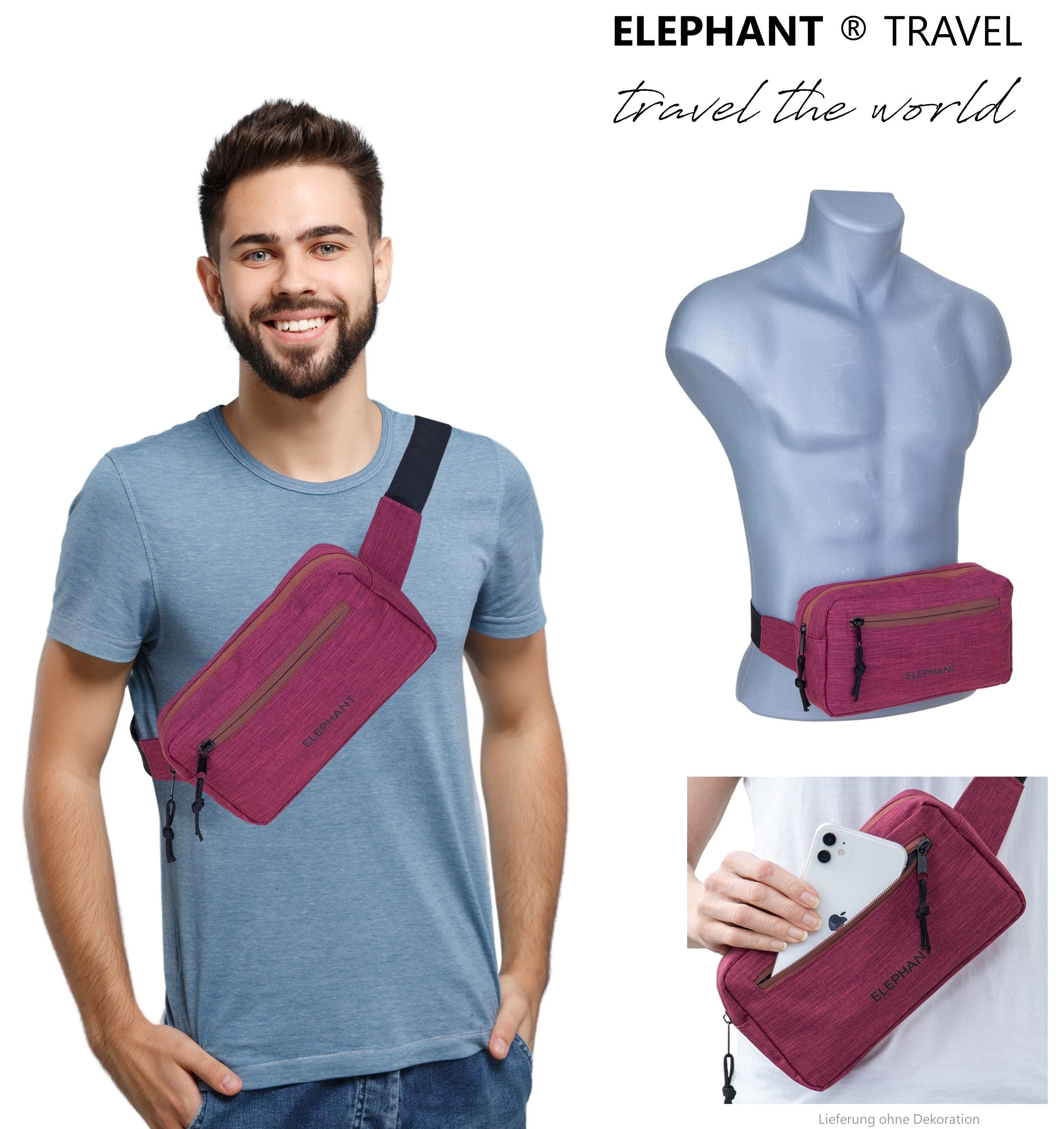 ELEPHANT Bauchtasche Hüfttasche Crossbag Elephant Travel günstig online kaufen