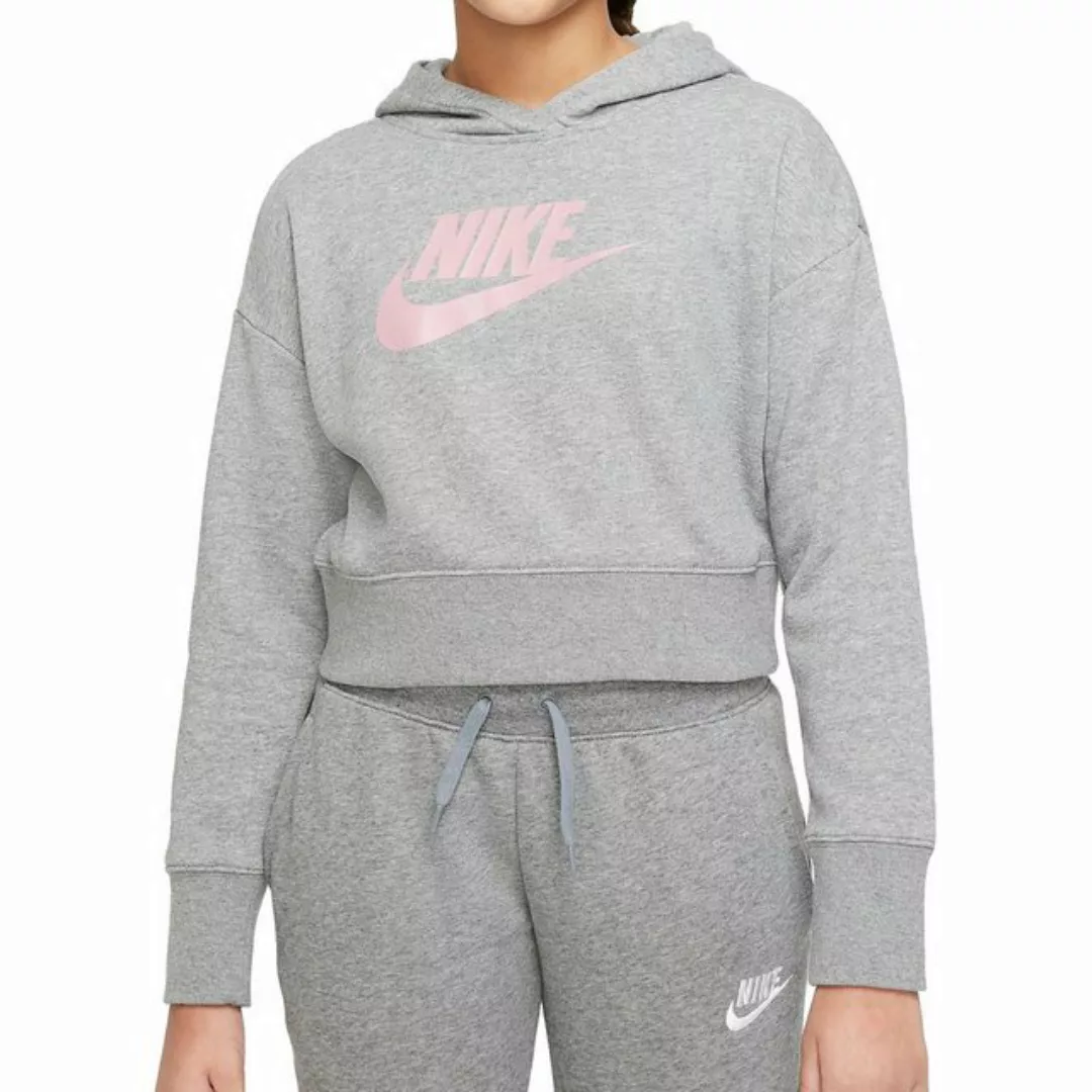 Nike Kapuzensweatshirt Nike Sports Wear Club French Terry Crop Hoodie grau/ günstig online kaufen