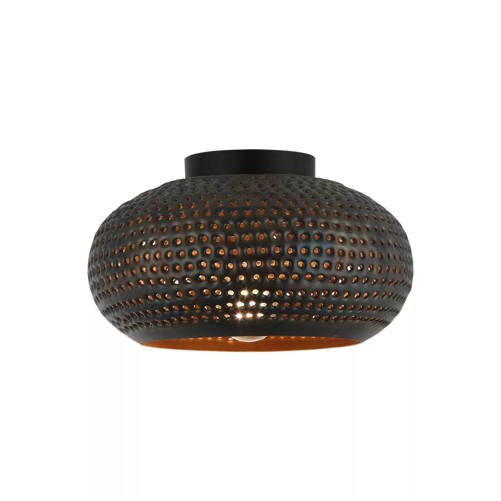 Deckenlampe Fori, Ø 30 cm, braun, Metall günstig online kaufen