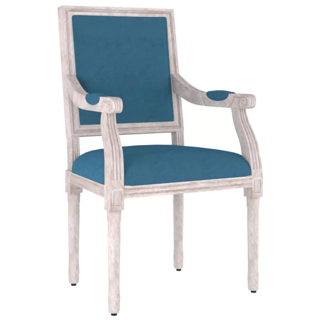 Vidaxl Sessel Blau 54x59x99 Cm Samt günstig online kaufen